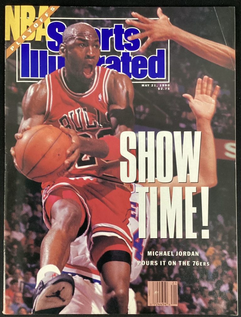 Michael Jordan Sports Illustrated 5/21/1990 No Label Show Time Bulls HOF