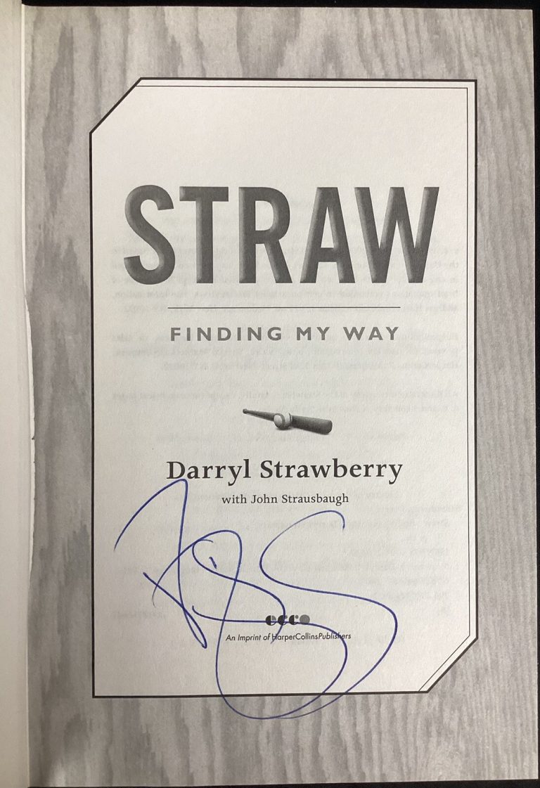 Darryl Strawberry Signed Book Finding Straw My Way Mets Baseball Autograph TPG