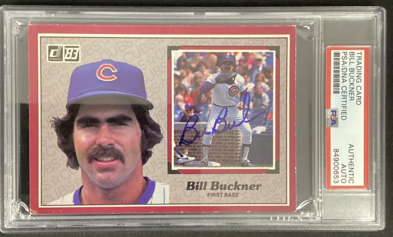 Bill Buckner Signed 1983 Donruss Action All Star #7 Baseball Card Auto PSA/DNA
