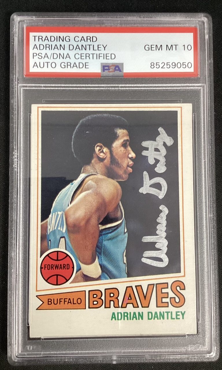 Adrian Dantley Signed 1978 Topps #56 Basketball RC Jazz HOF Auto PSA/DNA 10