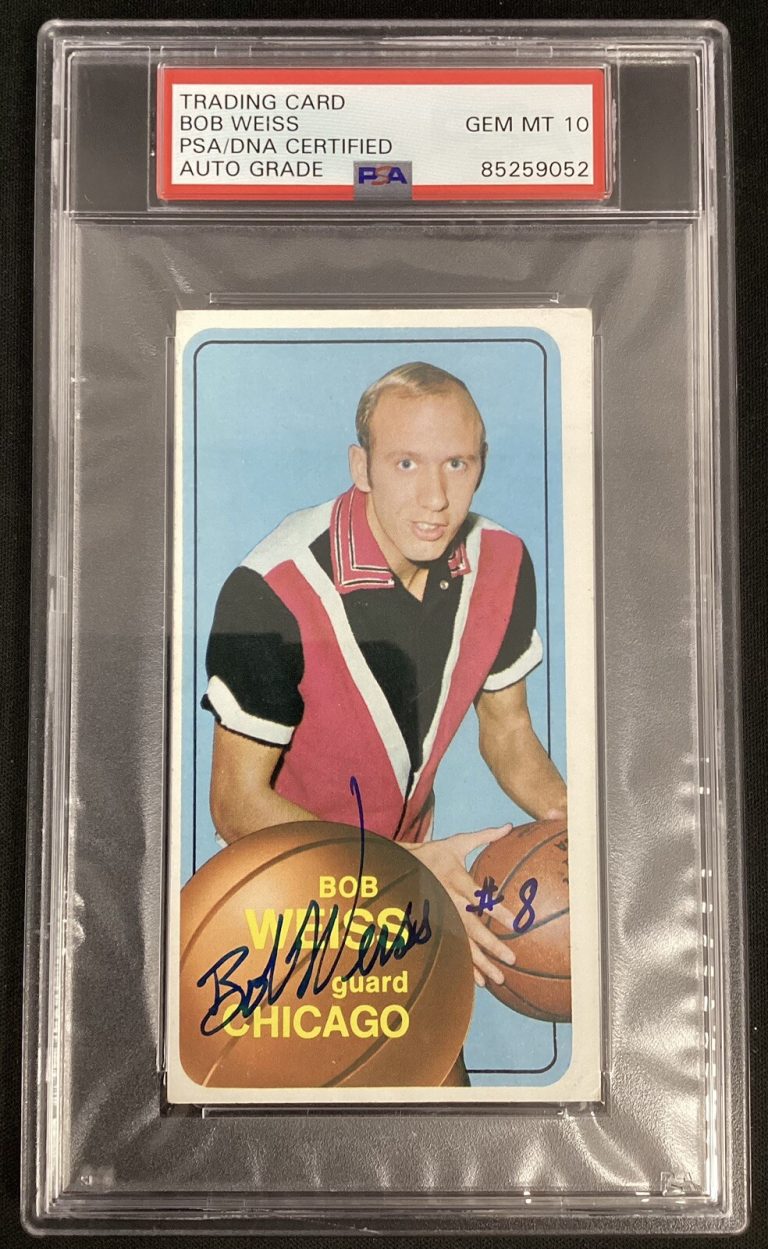 Bob Weiss Signed 1971 Topps #16 Basketball Card Chicago Bulls Auto PSA/DNA 10