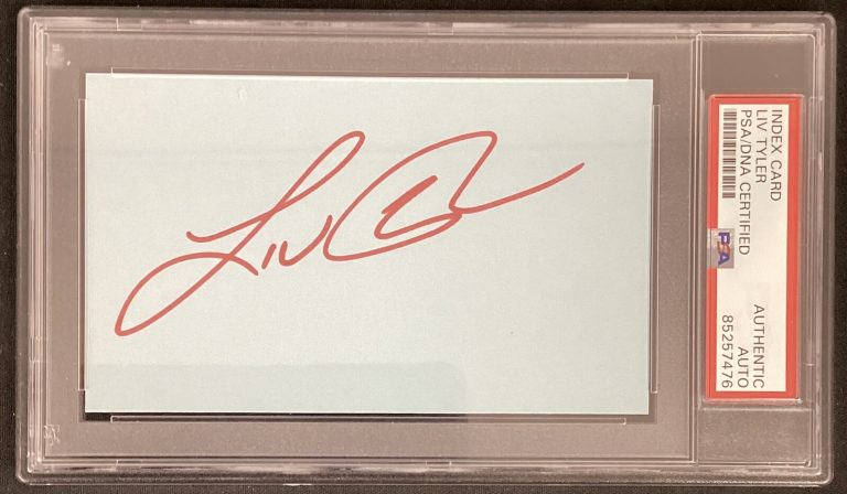 Liv Tyler Signed Index Card Actor Armageddon Lord Of The Rings Autograph PSA/DNA
