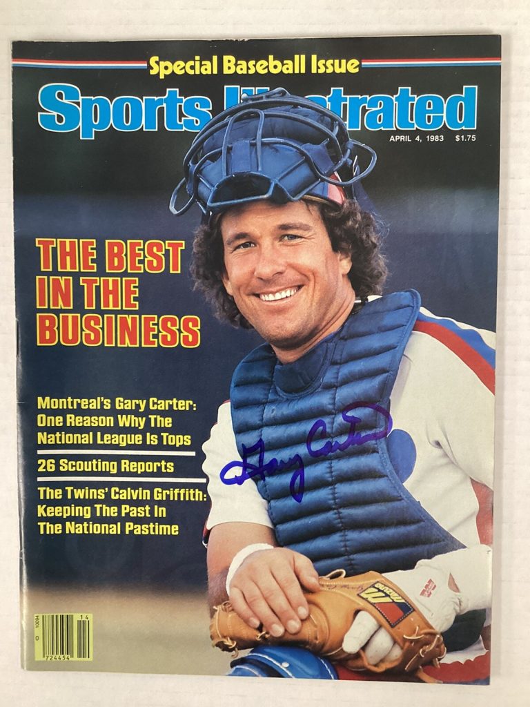 Gary Carter Signed Sports Illustrated 4/4/1983 Expos No Label Autograph PSA/DNA