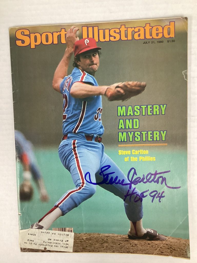 Steve Carlton Signed Sports Illustrated 7/21/80 Phillies Autograph PSA/DNA