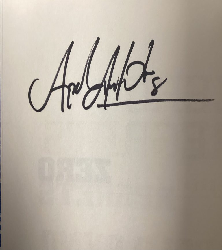 Apolo Ohno Signed Book Zero Regrets Winter Olympics HCB Hardcover Autograph JSA