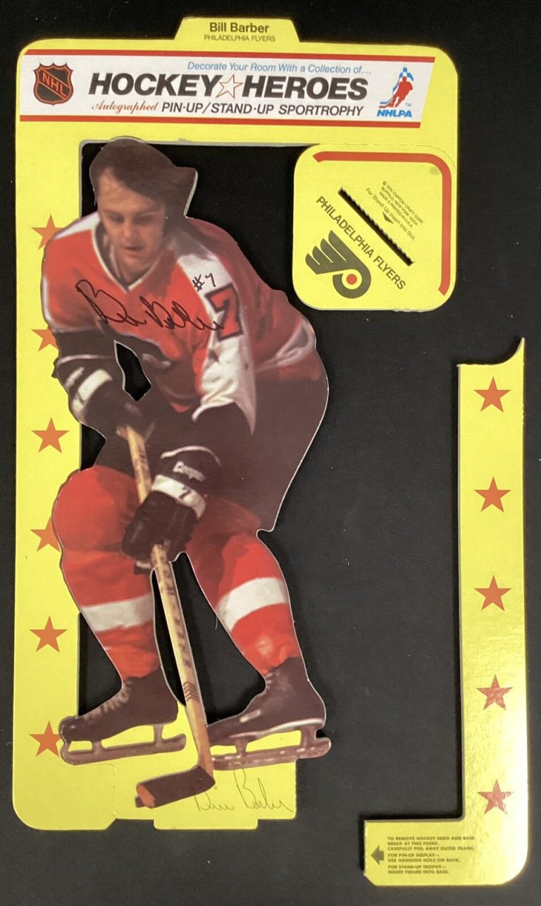 Bill Barber Signed Hockey Hero Stand Up Sportrophy Flyers Autograph HOF JSA