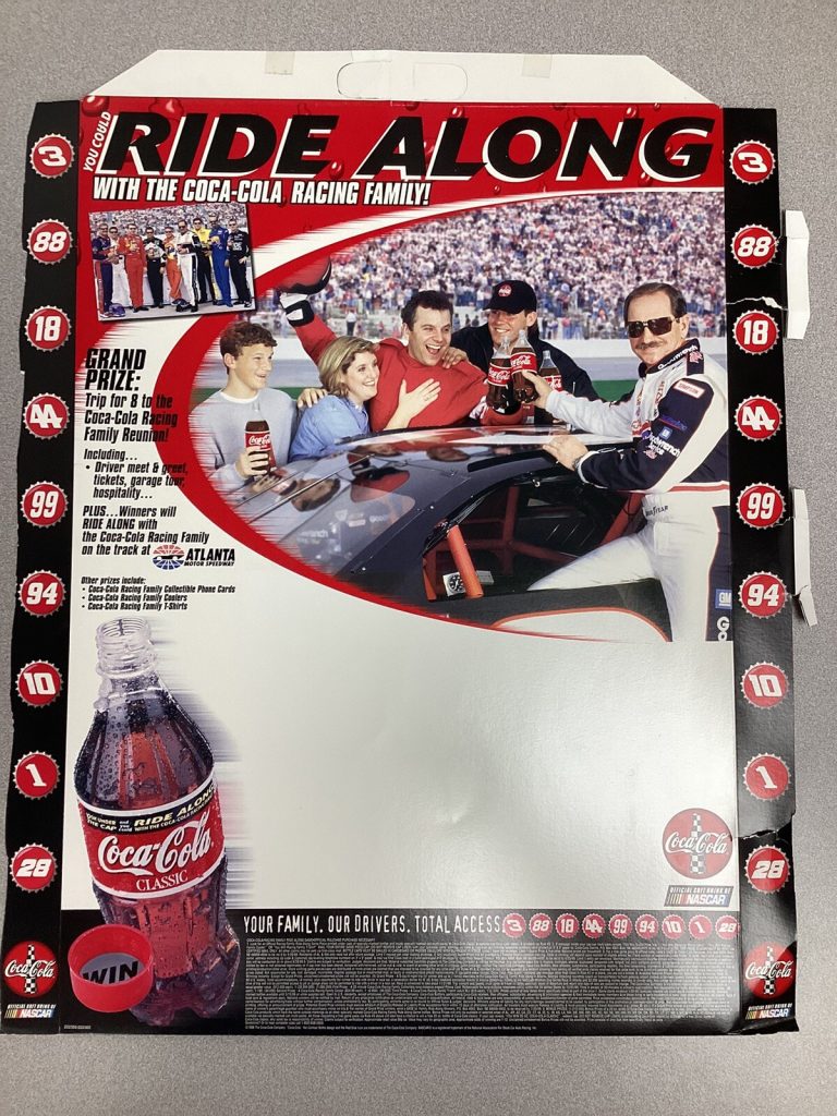Dale Earnhardt 1999 NASCAR Coca Cola Store Display Advertisement
