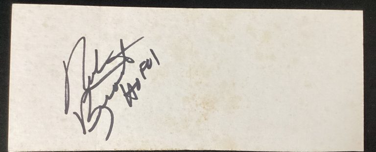 Nick Buoniconti Signed Thick Stock Card Cut Football Autograph Dolphins HOF JSA