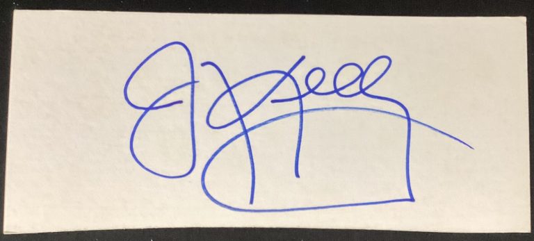 Jim Kelly Signed Thick Stock Card Cut Football Autograph Bills HOF JSA