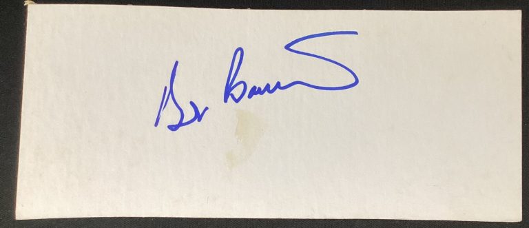 Roger Bannister Signed Thick Stock Card Cut Track & Field 4 Min Mile Auto JSA