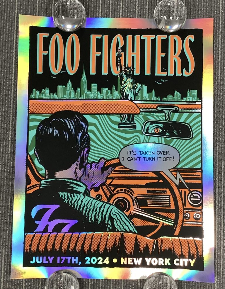 Foo Fighters Poster 7/17/2024 Show Queens New York City Citi Field FOIL LE