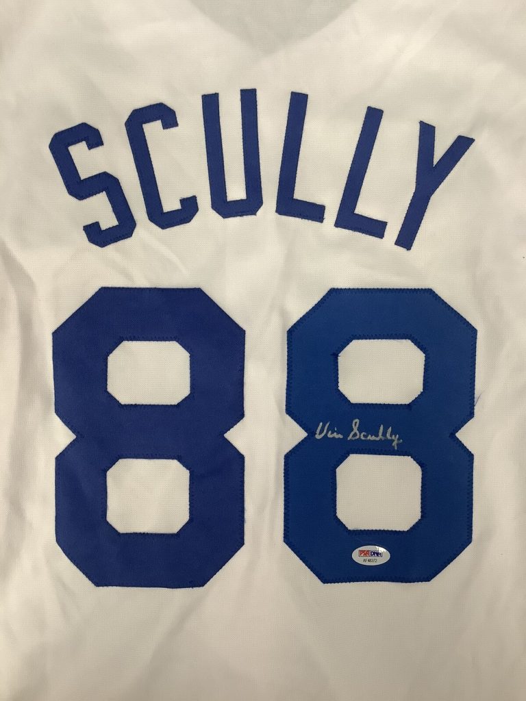 Vin Scully Signed Jersey #88 Baseball Brooklyn Dodgers Autograph PSA/DNA