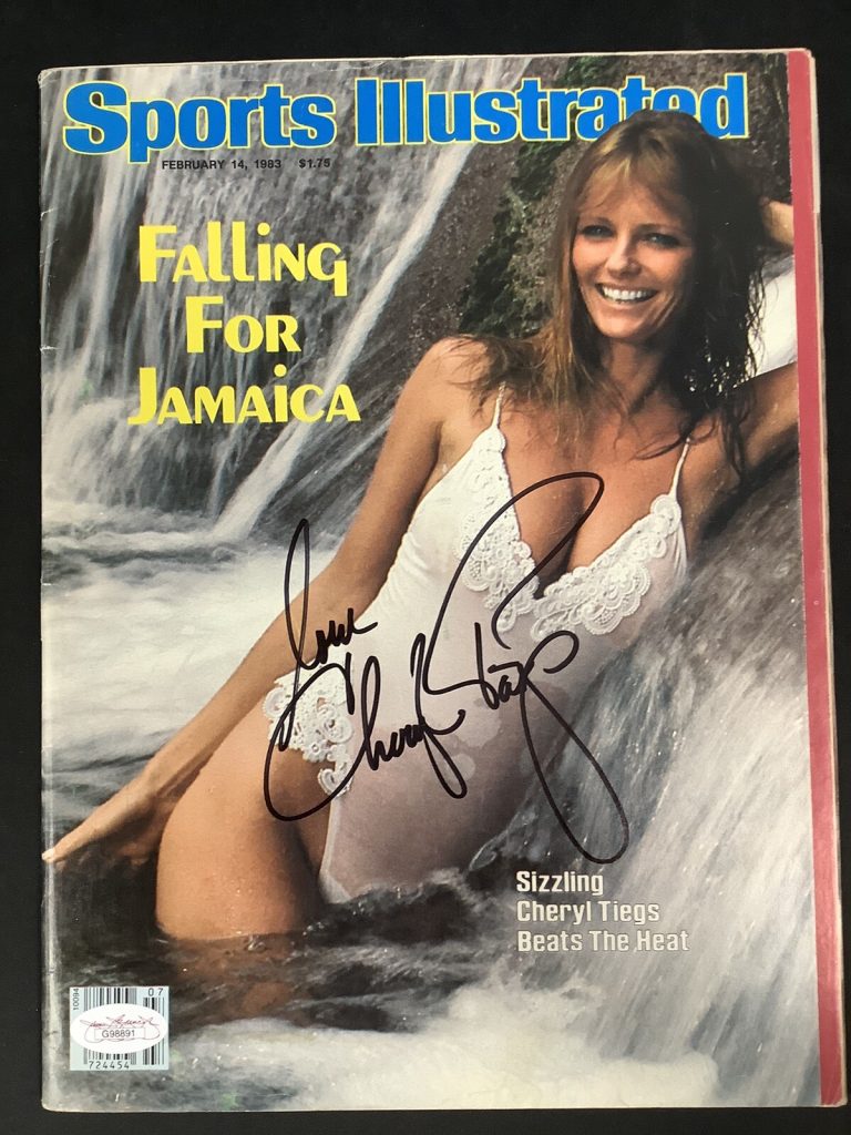 Cheryl Tiegs Signed Sports Illustrated Swimsuit 1/14/1983 Model Autograph JSA