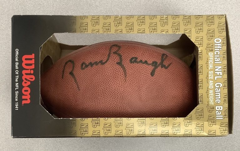 Sammy Baugh Signed Football Official Wilson Box Redskins Sam Autograph JSA