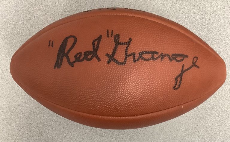 Red Grange Signed Football Official NFL Ball W Rawlings Box Autograph JSA NICE