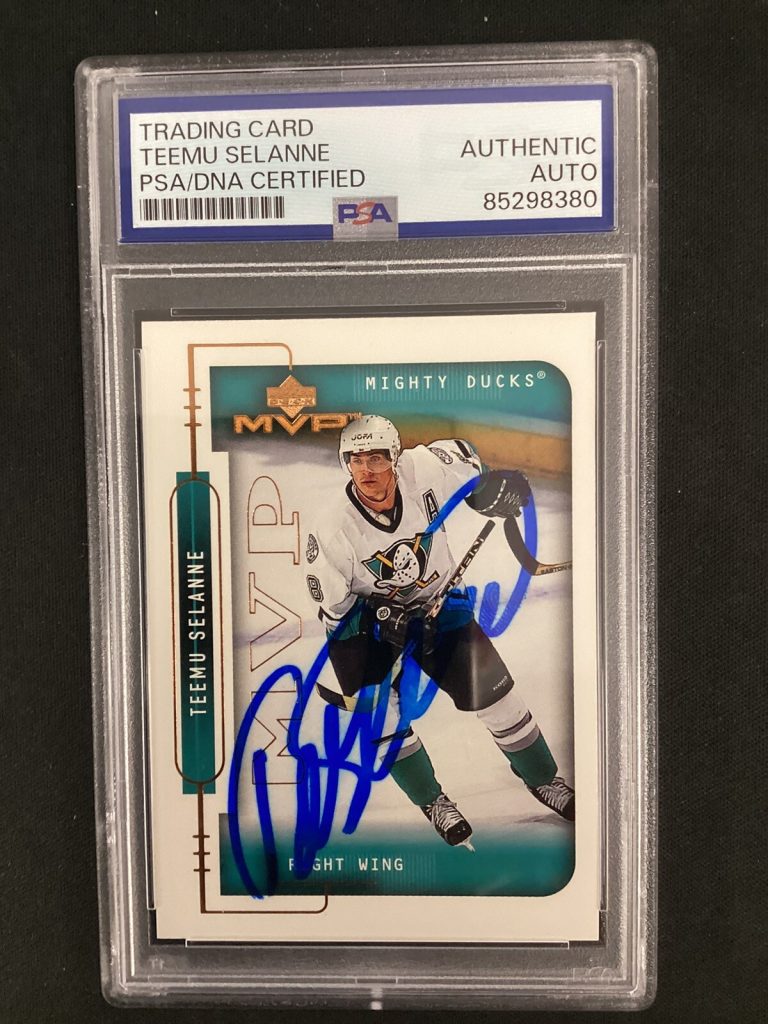Teemu Selanne Signed 1999 Upper Deck #5 Hockey Card Ducks Autograph PSA/DNA