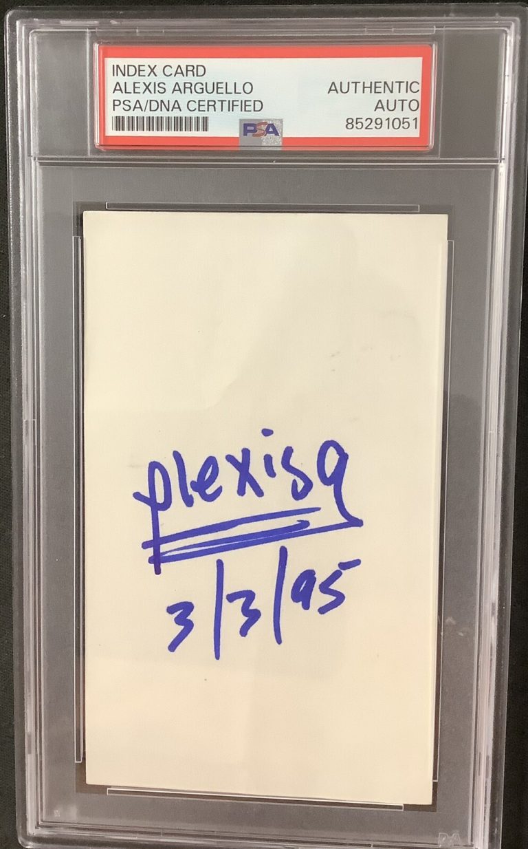 Alexis Arguello Signed Index Card Boxing Champion HOF 1995 Autograph PSA/DNA