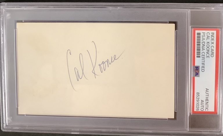 Cal Koonce Signed Index Card Baseball 1969 NY Mets Tough Autograph PSA/DNA