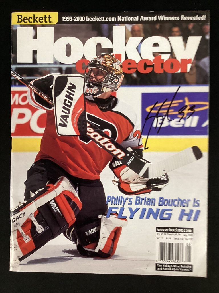 Brian Boucher Signed Beckett 2000 Flyers Magazine Hockey Autograph NHL TPG GTP