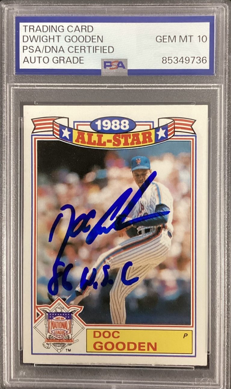Doc Gooden Signed 1988 Topps #21 Baseball Card Autograph PSA/DNA Gem 10 86 WSC