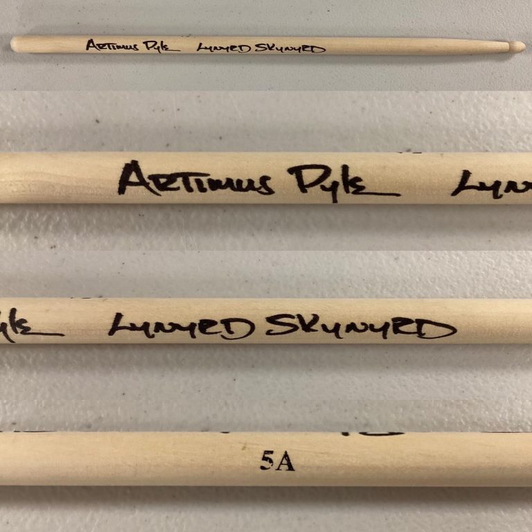 Artimus Pyle Signed Drumstick Lynyrd Skynyrd Autograph Inscription Rock HOF JSA