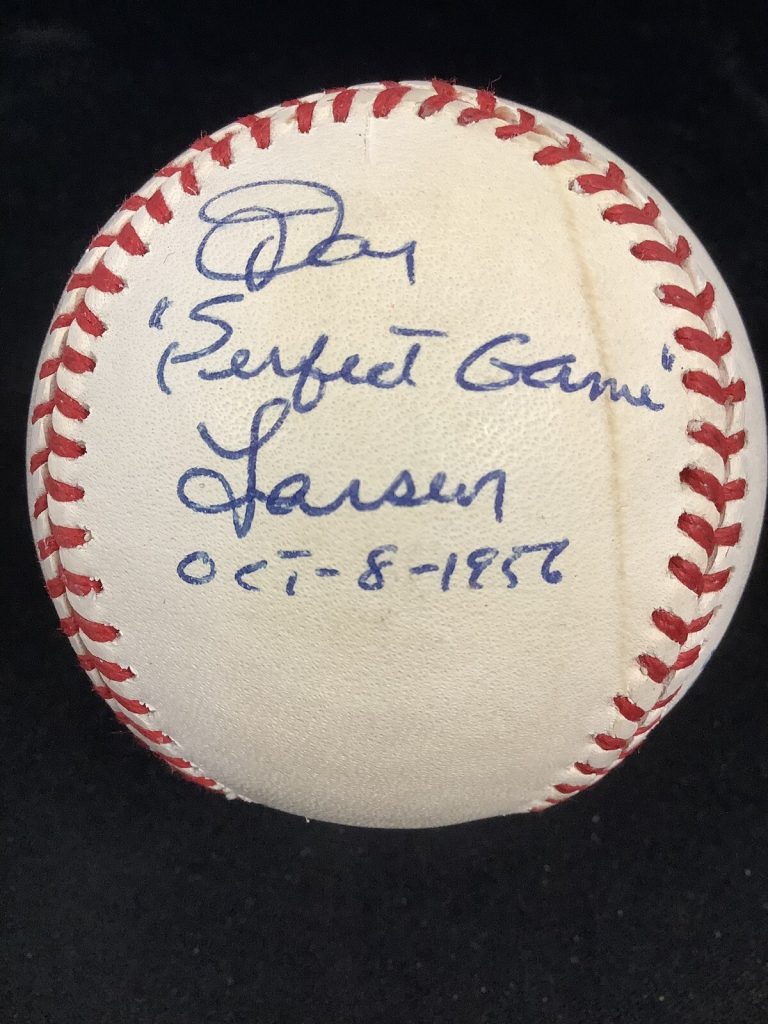 Don Perfect Game Larsen Signed Baseball OAL Yankees October 8 1956 Autograph JSA
