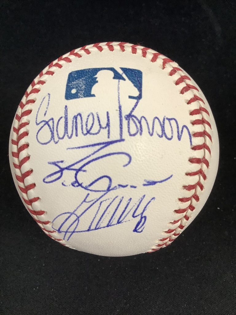 Lee Mazzilli Signed Baseball OAL Sidney Ponson Melvin Mora + Autograph PSA/ DNA
