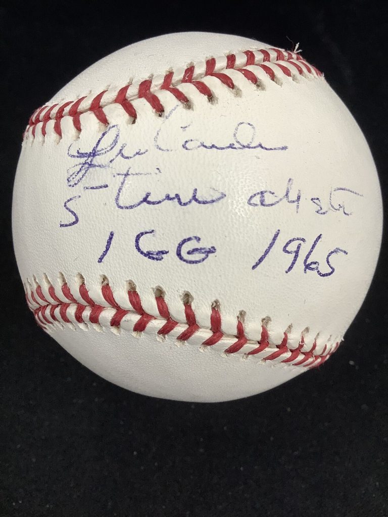 Leo Cardenas Signed Baseball OMLB Inscription Autograph Reds Blem PSA/ DNA