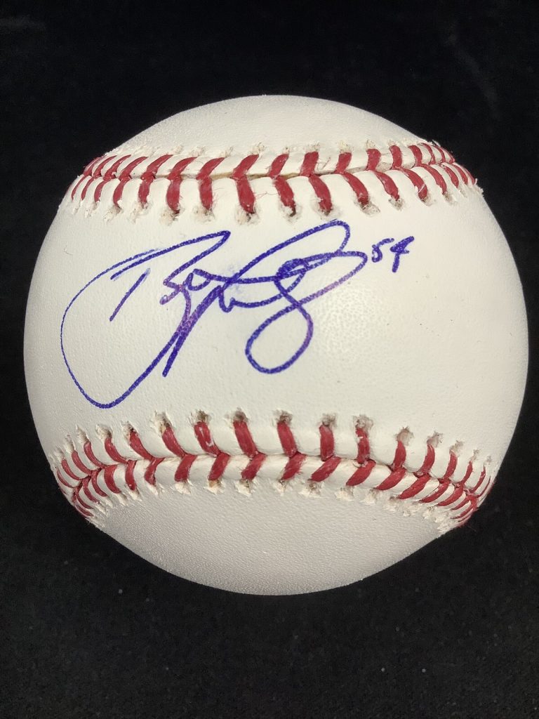 Brad Lidge Signed Baseball OMLB Phillies 2008 WS Champ Autograph PSA/DNA