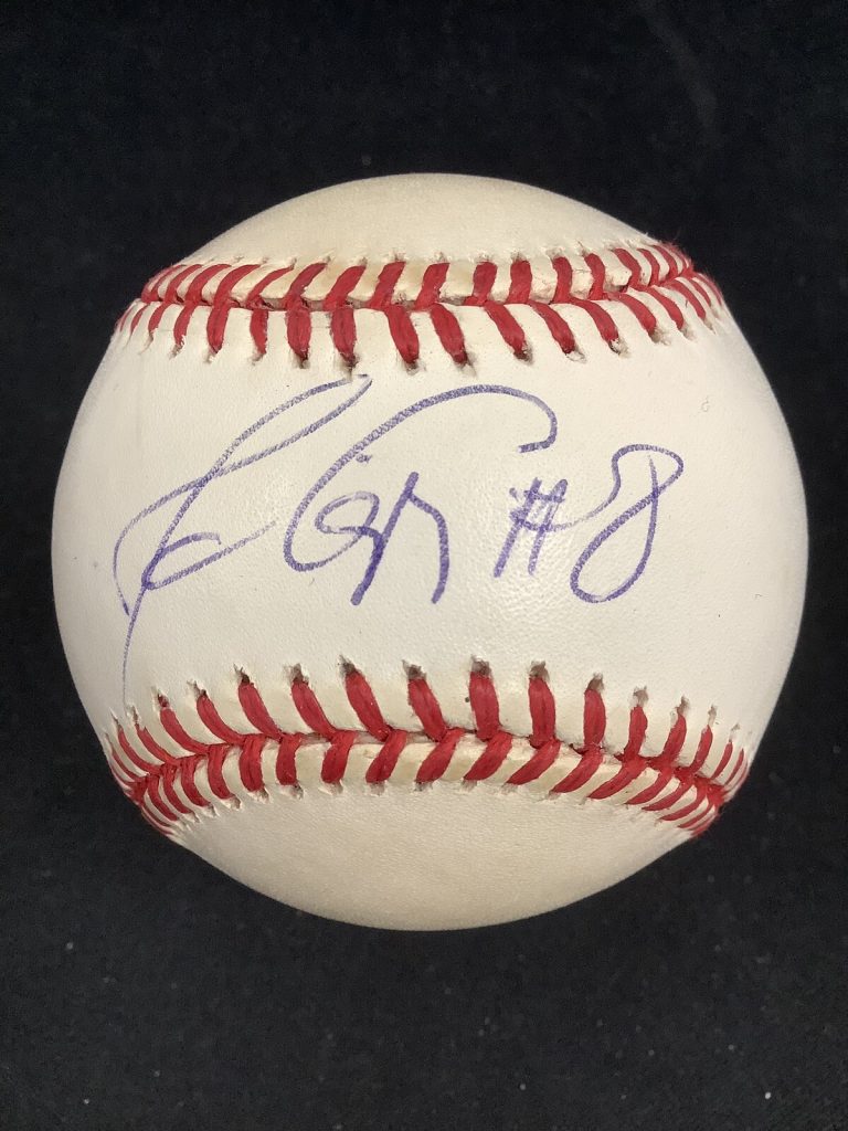 Javier Lopez Signed Baseball OMLB Atlanta Braves WS Champ Autograph PSA/DNA