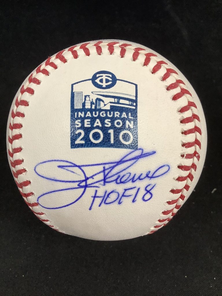 Jim Thome Signed 2010 Target Field Baseball HOF 18 Twins Indians Auto PSA/DNA