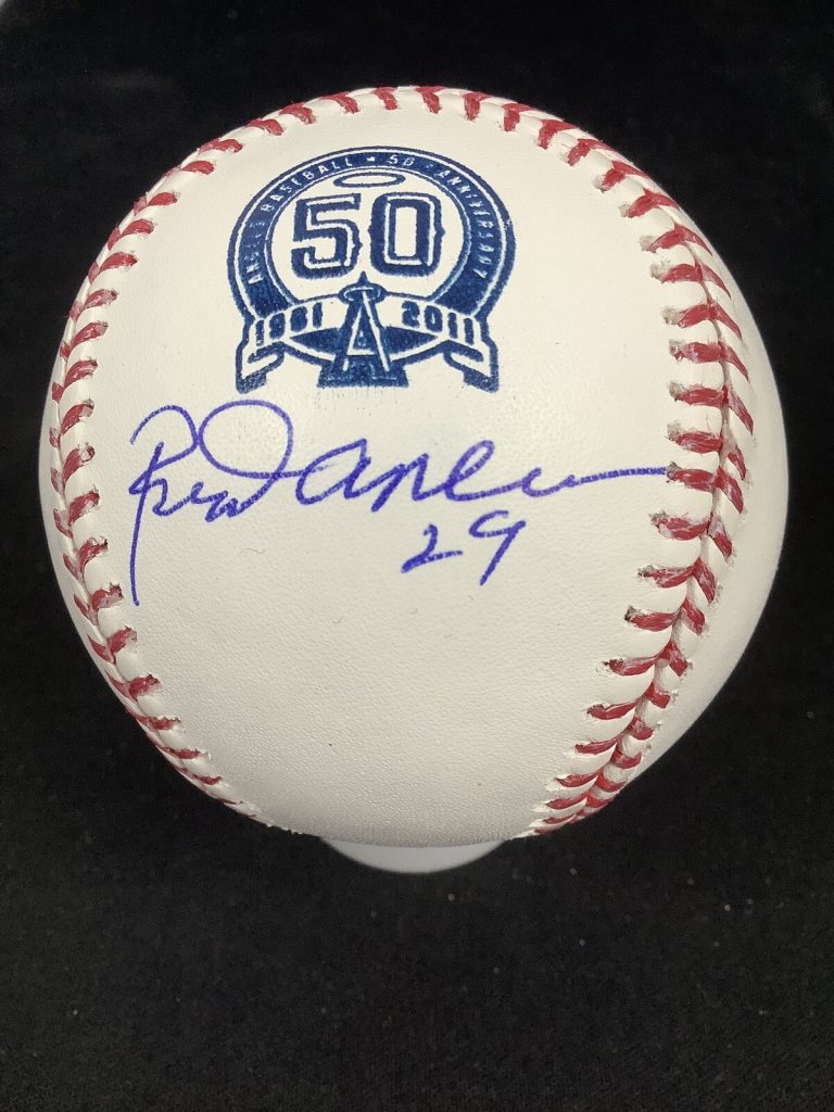 Rod Carew Signed 2011 Angels 50 Anniversary Baseball Twins MLB Autograph PSA/DNA