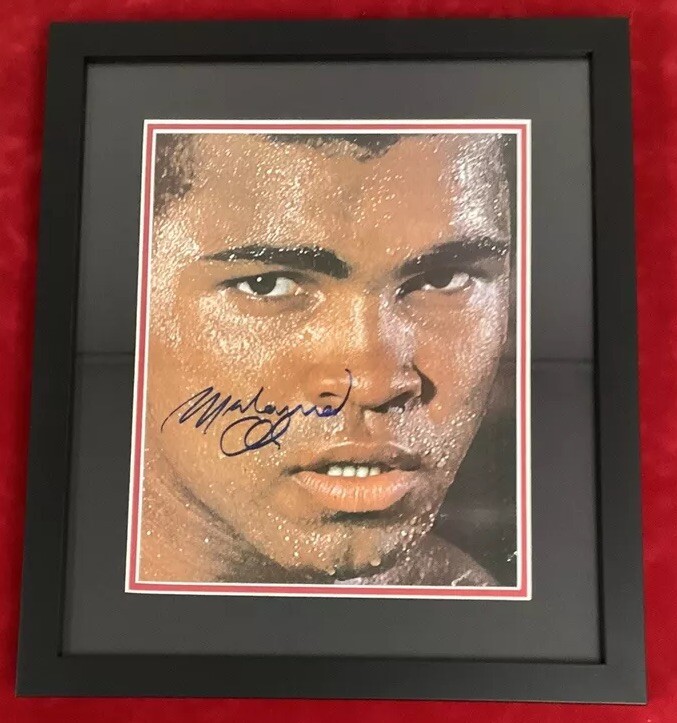 Muhammad Ali Signed Photo Mag Page Framed Beads Of Sweat Autograph PSA/DNA 2