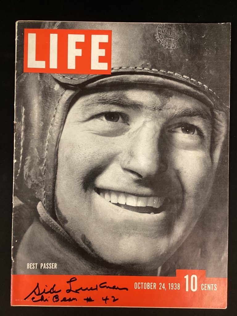 Sid Luckman Signed Life Magazine No Label 1938 Bears Football Autograph PSA/DNA