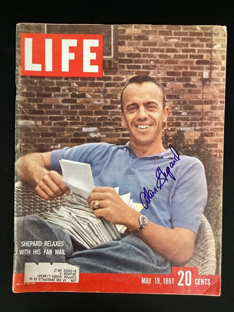 Alan Sheppard Signed Life Magazine 5/19/1961 Apollo 14 NASA Autograph PSA/DNA