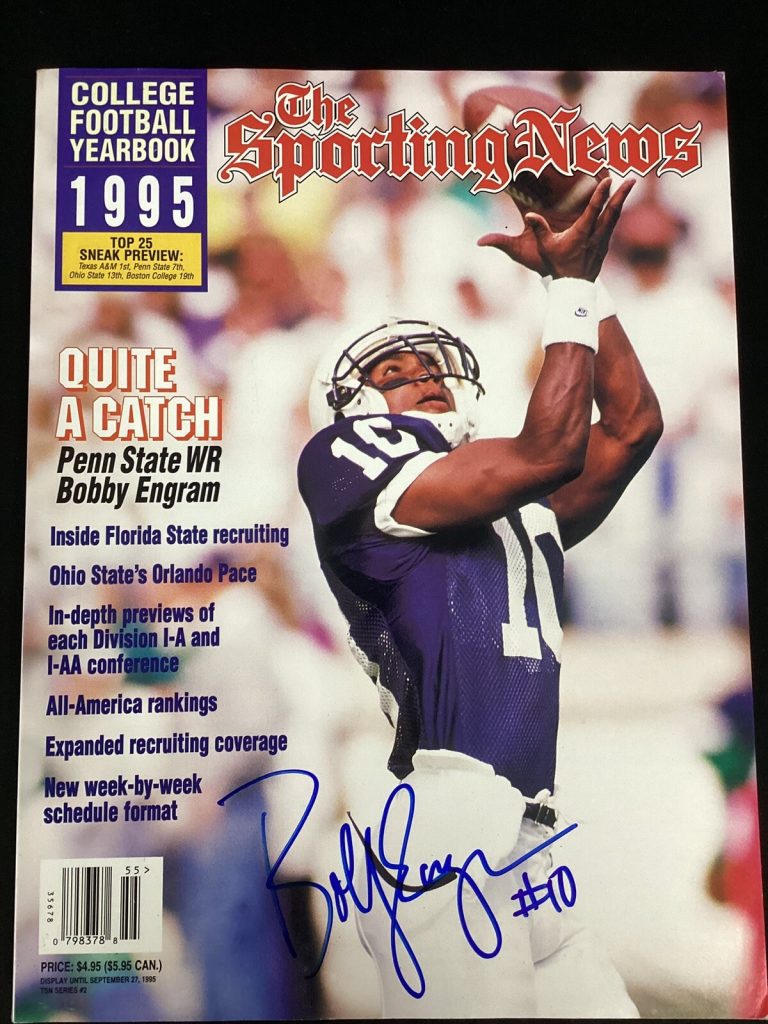 Bobby Engram Signed Sporting News 1995 No Label Penn State Lions Autograph TPG