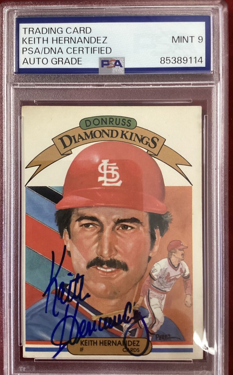 Keith Hernandez Signed 1982 Donruss #20 DK Baseball Card Autograph PSA/DNA 9