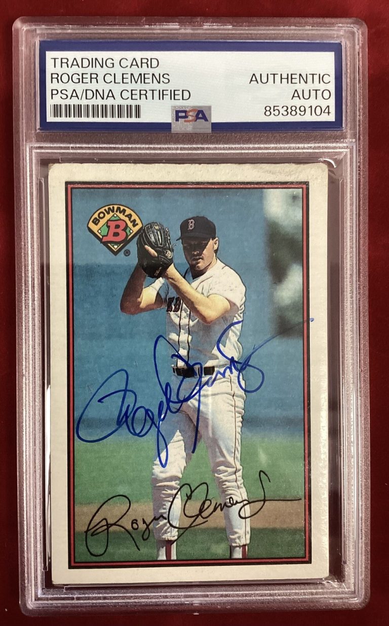 Roger Clemens Signed 1989 Bowman #26 Baseball Card Red Sox Autograph PSA/DNA