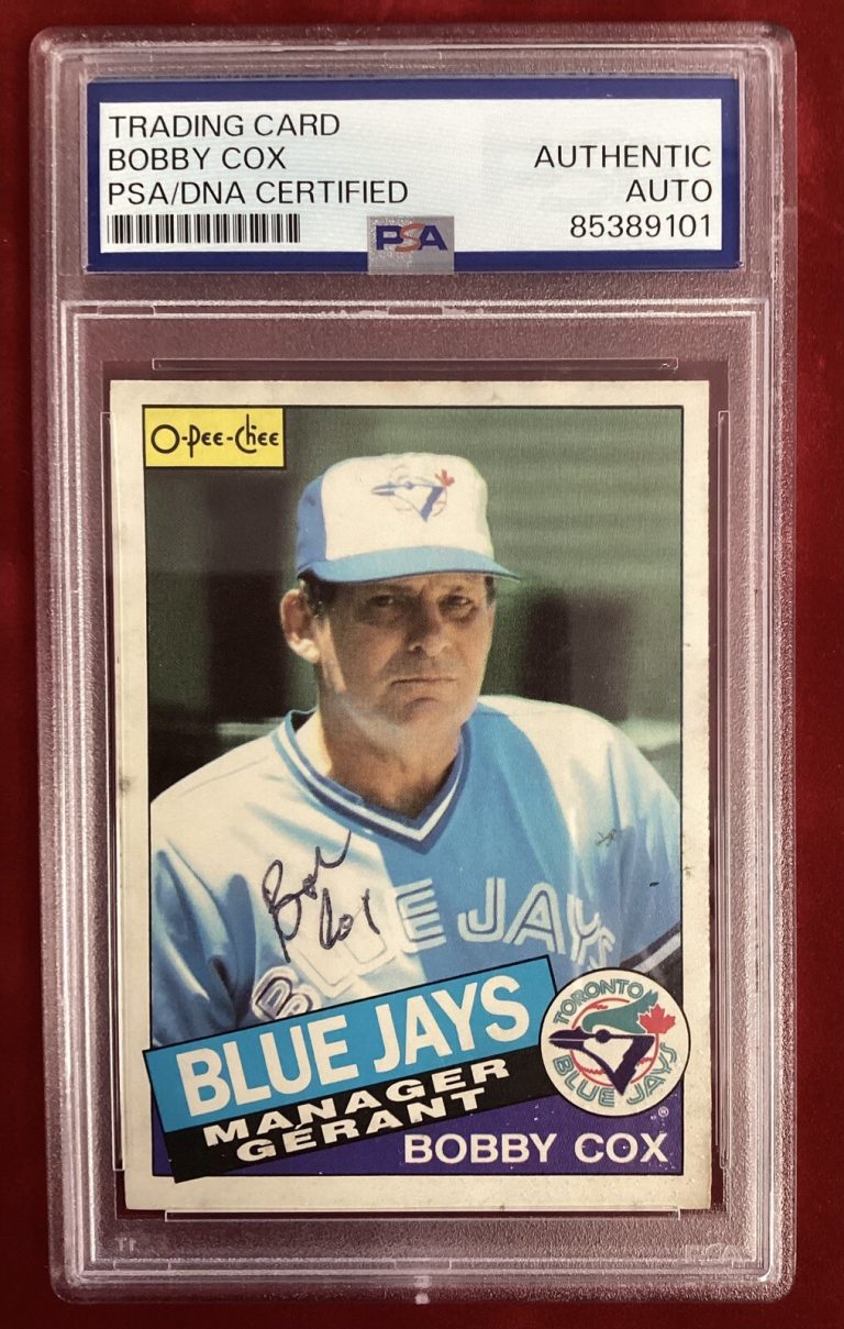 Bobby Cox Signed 1985 O Pee Chee #135 Baseball Card OPC HOF Autograph PSA/DNA