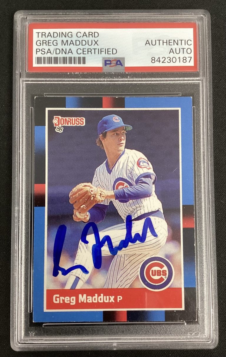 Greg Maddux Signed 1988 Donruss #539 Baseball Card HOF Autograph Braves PSA/DNA