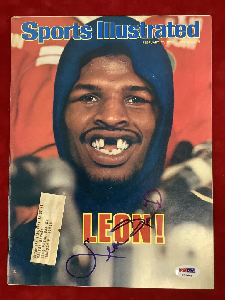 Leon Spinks Signed Sports Illustrated Boxing Autograph 2/27/78 Teeth PSA/DNA