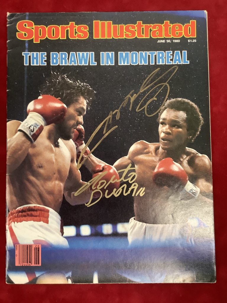 Ray Leonard Signed Sports Illustrated 6/30/80 No Label v Roberto Duran Auto JSA