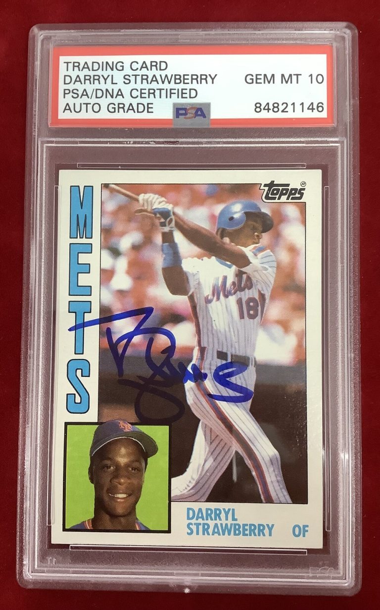 Darryl Strawberry Signed 1984 Topps #182 Card Baseball Autograph PSA/DNA Mt 10
