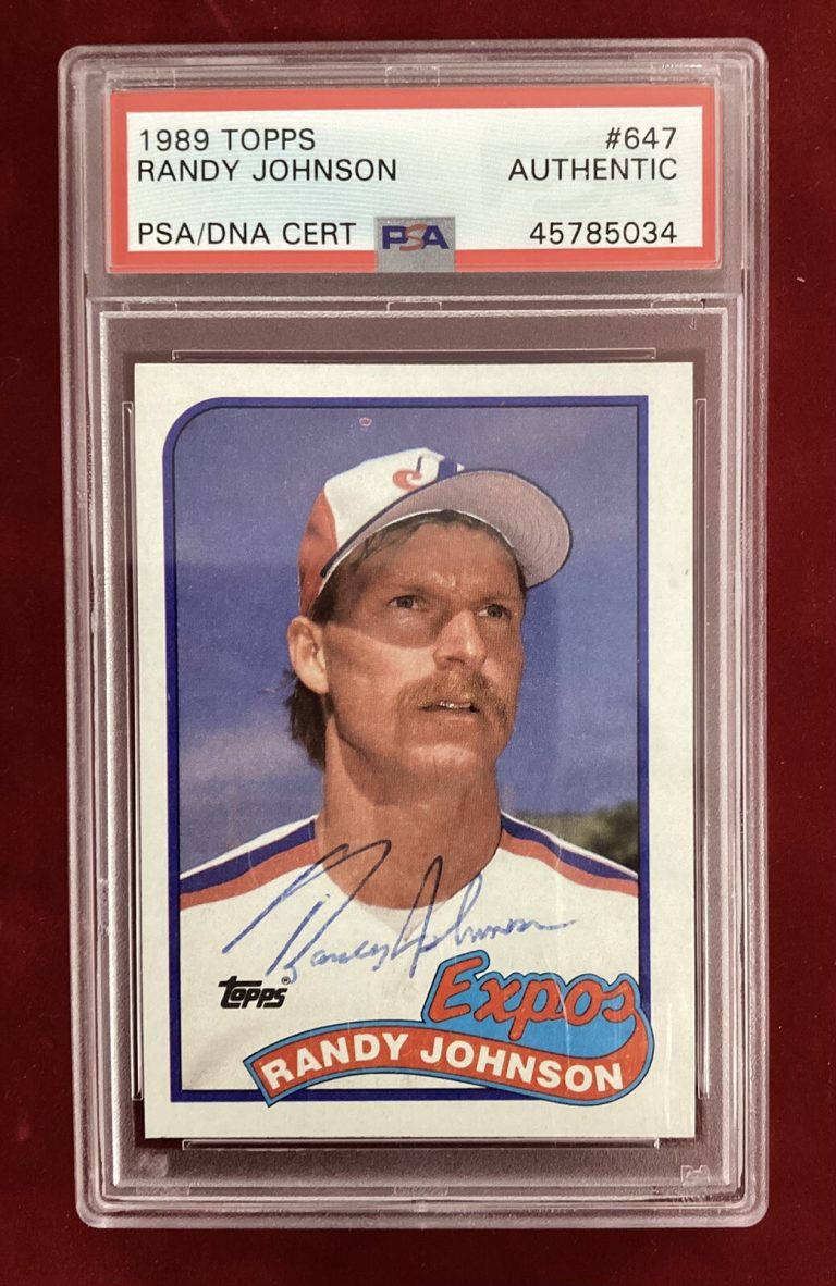 Randy Johnson Signed 1989 Topps #647 Rookie Card HOF Vintage Autograph PSA/DNA