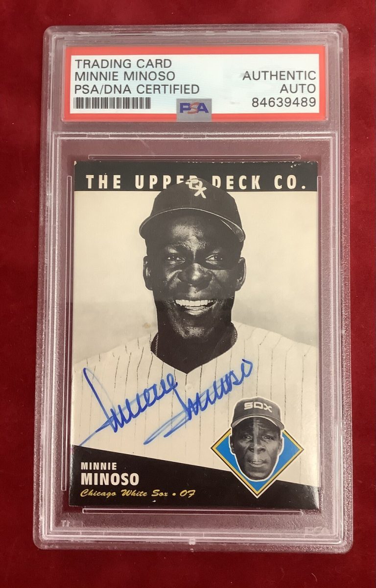 Minnie Minoso Signed 1994 Upper Deck #205 Card White Sox HOF Autograph PSA/DNA