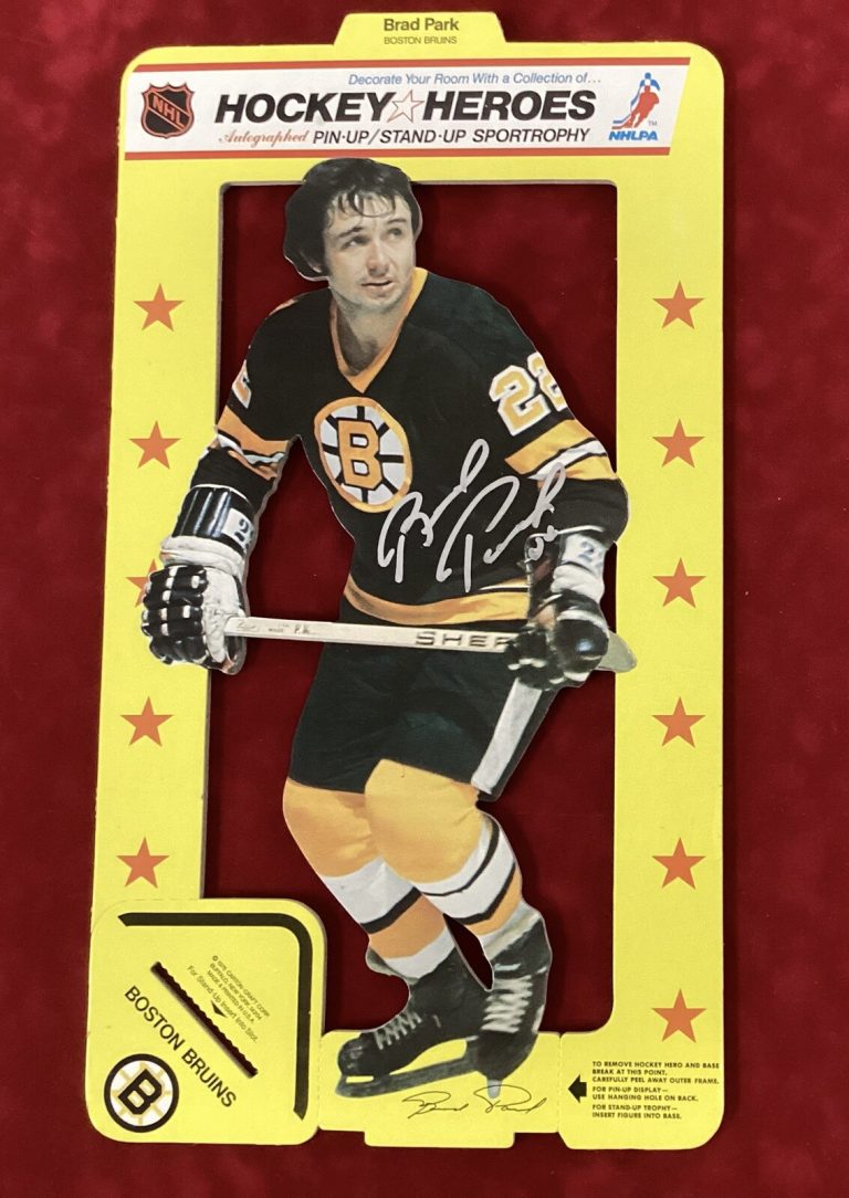 Brad Park Signed Hockey Heroes Stand Up Sportrophy Bruins Autograph HOF TPG