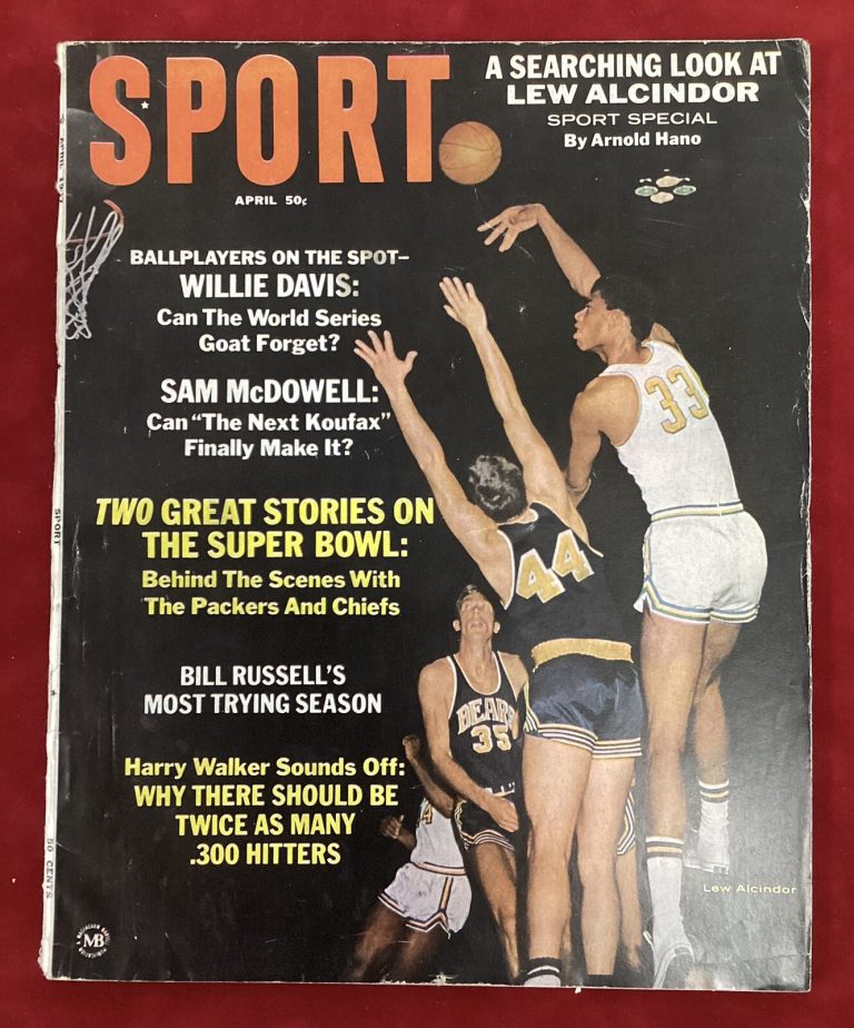Lew Alcindor Sport April 1967 Basketball HOF UCLA No Label Vintage Magazine