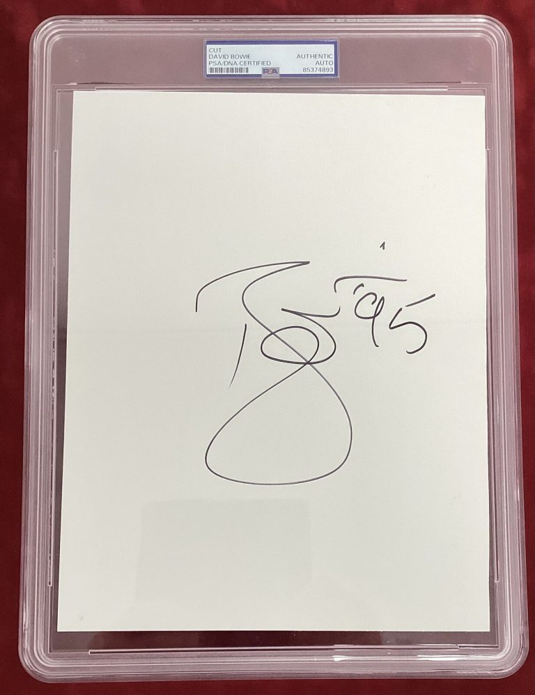 David Bowie Signed Cut Jumbo Huge 8x10 1995 Music Vintage HOF Autograph PSA/DNA