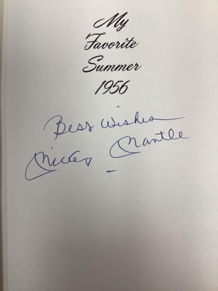 Mickey Mantle Signed Book My Favorite Summer Yankee 1st Edition Autograph BAS