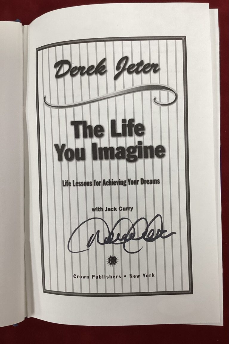 Derek Jeter Signed Book The Life You Imagine Yankee 1st Edition Autograph JSA